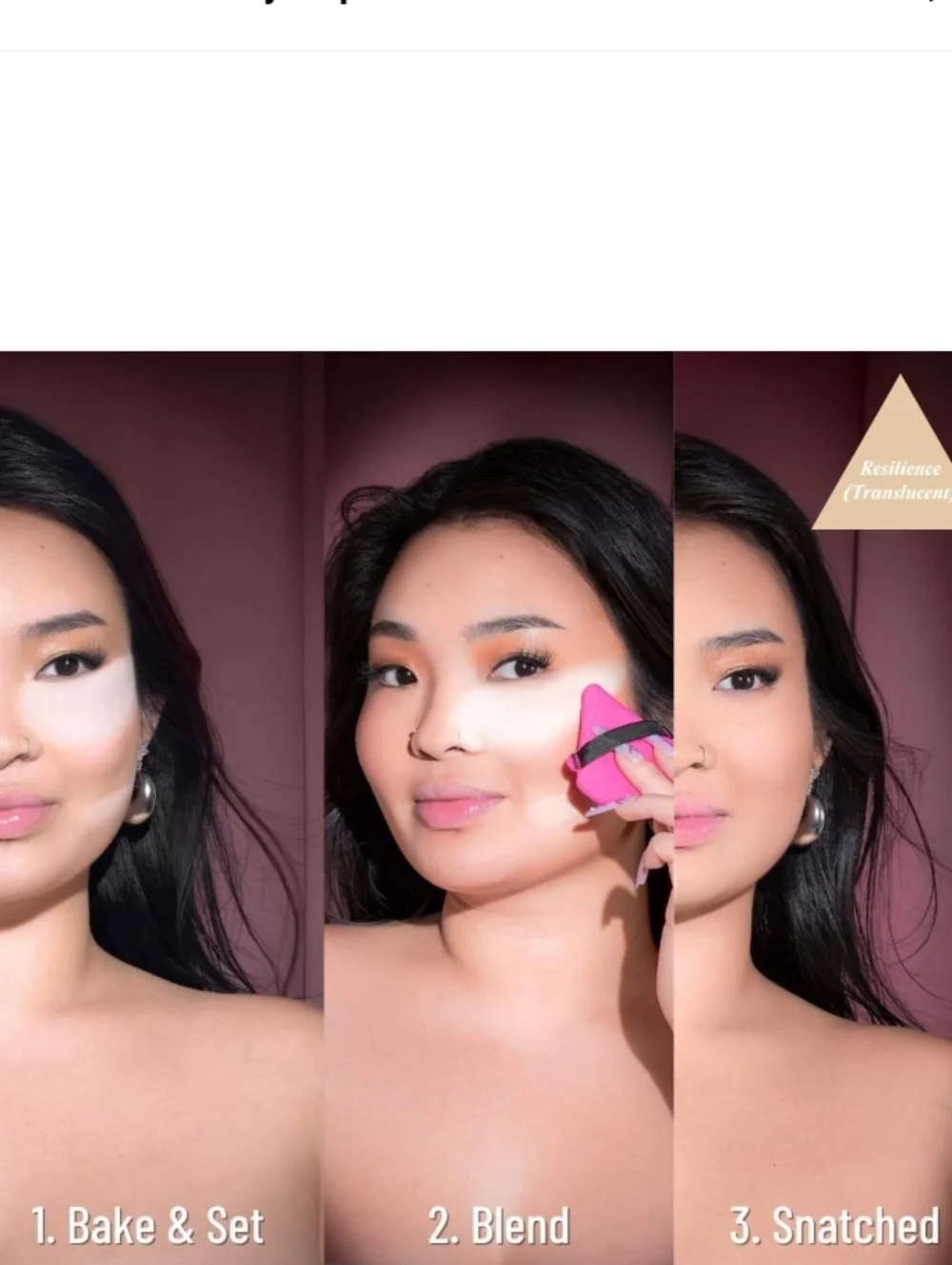 lys Beauty Triple Fix Translucent Setting Powder - Pink & White